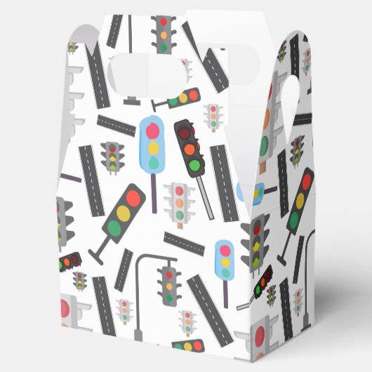 opgeruimde verkeerslichten voor jongens wegvervoer bedankdoosjes (Geopend)