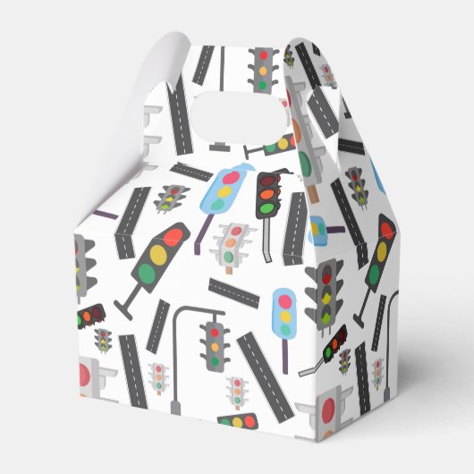 opgeruimde verkeerslichten voor jongens wegvervoer bedankdoosjes (Voorkant Zijde)