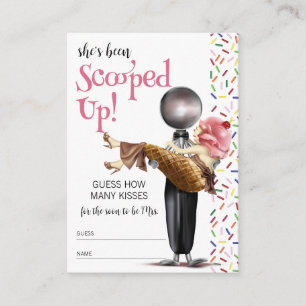 Opgeschept aardbeienijs Vrijgezellenfeest Informatiekaartje