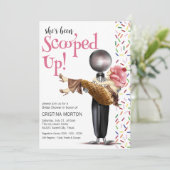 Opgeschept aardbeienijs Vrijgezellenfeest Kaart (Staand voorkant)