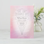 Opgeschept Ice Cream Theme Vrijgezellenfeest Kaart (Staand voorkant)