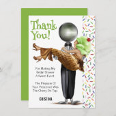 Opgeschept Ice Cream Vrijgezellenfeest dank u Bedankkaart (Voorkant / Achterkant)