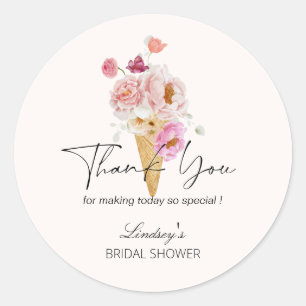 Opgeschept Ice Cream Vrijgezellenfeest dank u Ronde Sticker