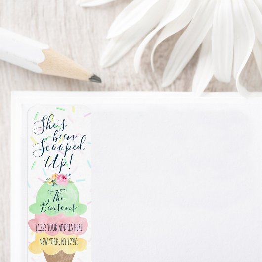 Opgeschept ijsjesje retour adres Sticker