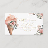Opgeschept ijsrecept Roze Vrijgezellenfeest Informatiekaartje (Voorkant)