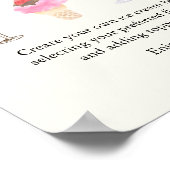 Opgeschept roze modern Vrijgezellenfeest Bar borde Poster (Hoek)