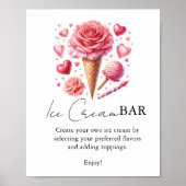 Opgeschept roze modern Vrijgezellenfeest Bar borde Poster (Voorkant)