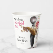 Opgeschepte Aardbeien Ijs Bruiloftsborrel Papieren Bekers (Achterkant)