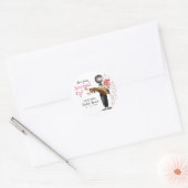 Opgeschepte Aardbeien Ijs Bruiloftsborrel Ronde Sticker (Envelop)