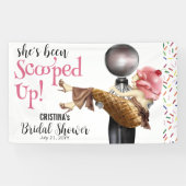 Opgeschepte Aardbeienijs Bruidsmeisjesfeest Spandoek (Horizontaal)