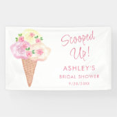 Opgeschepte Bruiloft Bruidsboeket Bloemen Spandoek (Horizontaal)