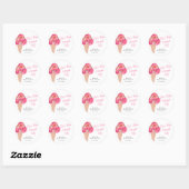 Opgeschepte Ijs Bruiloft Borrel Personalized Ronde Sticker (Vel)