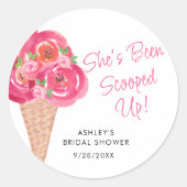 Opgeschepte Ijs Bruiloft Borrel Personalized Ronde Sticker (Voorkant)