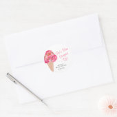 Opgeschepte Ijs Bruiloft Borrel Personalized Ronde Sticker (Envelop)