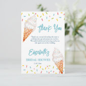 Opgeschepte ijs bruiloft feest bedankt (Staand voorkant)