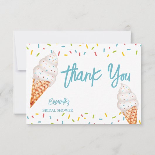 Opgeschepte ijs bruiloft feest bedankt (Voorkant)