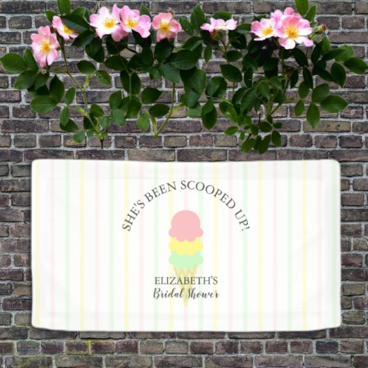 Opgeschepte Ijs Bruiloft Feestje Spandoek