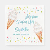 Opgeschepte ijs bruiloft personalized servet (Voorkant)