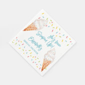 Opgeschepte ijs bruiloft personalized servet (Hoek)