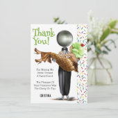 Opgeschepte Ijs Bruiloft Thank You Bedankkaart (Staand voorkant)