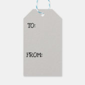 Opgeschokte Apen Aangepaste Gift Tags Cadeaulabel (Achterkant)