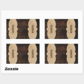 Opgeschuffelde lederen look Multomap tabs Rechthoekige Sticker (Vel)