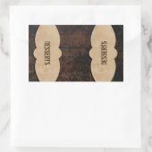 Opgeschuffelde lederen look Multomap tabs Rechthoekige Sticker (Tas)