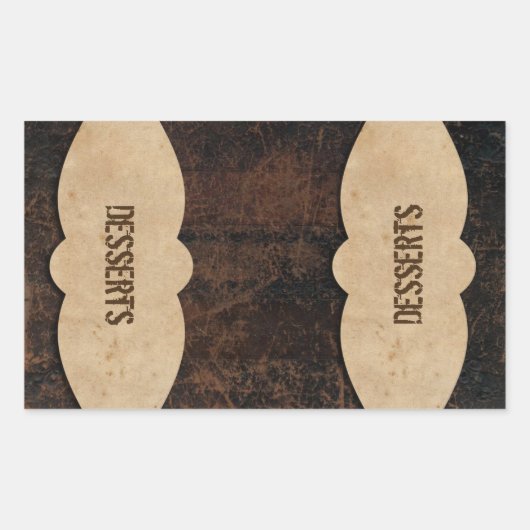 Opgeschuffelde lederen look Multomap tabs Rechthoekige Sticker (Voorkant)