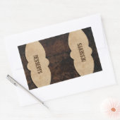 Opgeschuffelde lederen look Multomap tabs Rechthoekige Sticker (Envelop)