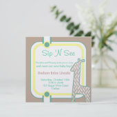 Opgeslagen Baby Giraffe Kaart (Staand voorkant)