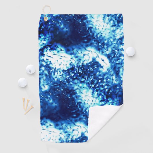 Opgeslagen blauw ziet er uit als gevorst glas golfhanddoek (Insitu)