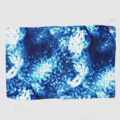 Opgeslagen blauw ziet er uit als gevorst glas golfhanddoek (Horizontaal)