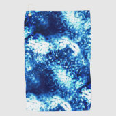 Opgeslagen blauw ziet er uit als gevorst glas golfhanddoek (Voorkant)
