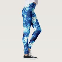 Opgeslagen blauw ziet er uit als gevorst glas leggings