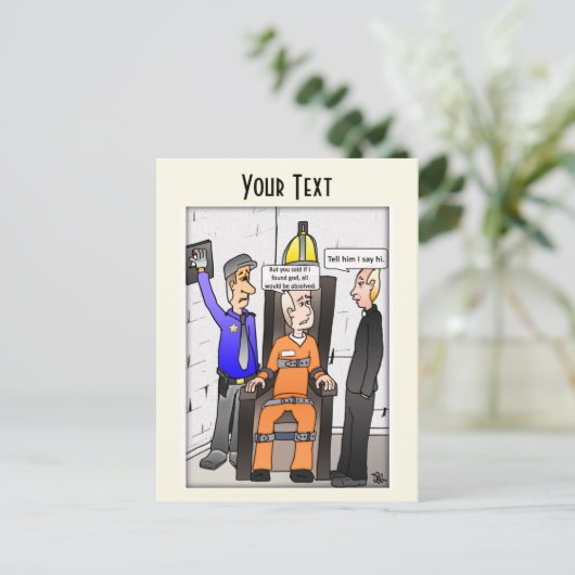 Opgeslagen Bleek geel Briefkaart (Staand voorkant)