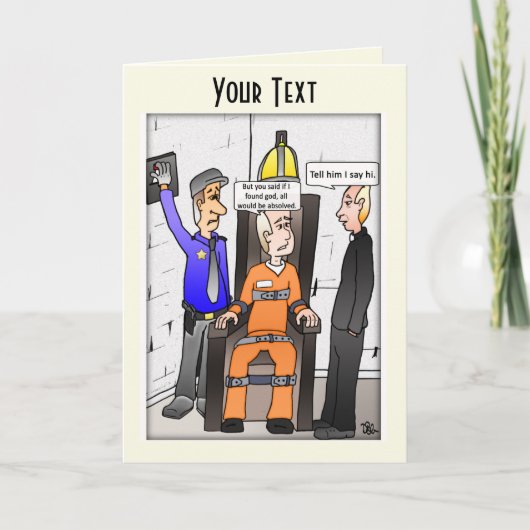 Opgeslagen Bleek geel gevouwen Wenskaart Kaart (Voorkant)