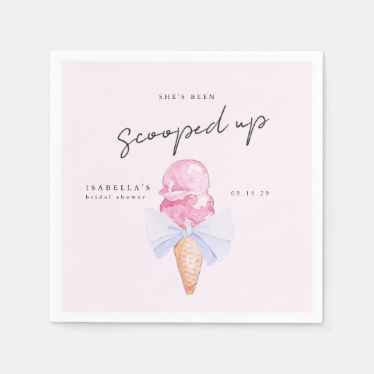 Opgeslagen Bridal Shower-uitnodiging Servet (Voorkant)