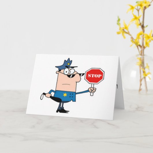 OPGESLAGEN DOOR DE COP ***I HOUDT VAN U!*** KAART (Gele Bloem)