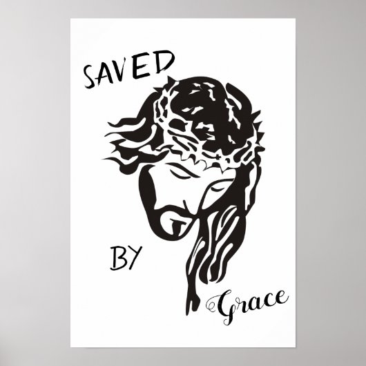 Opgeslagen door de Hoogheid van God Jesus SVG Poster (Voorkant)
