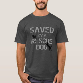 Opgeslagen door een reddingstekst van de Dog Silve T-shirt