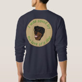 Opgeslagen door een rottweiler trui (Achterkant)