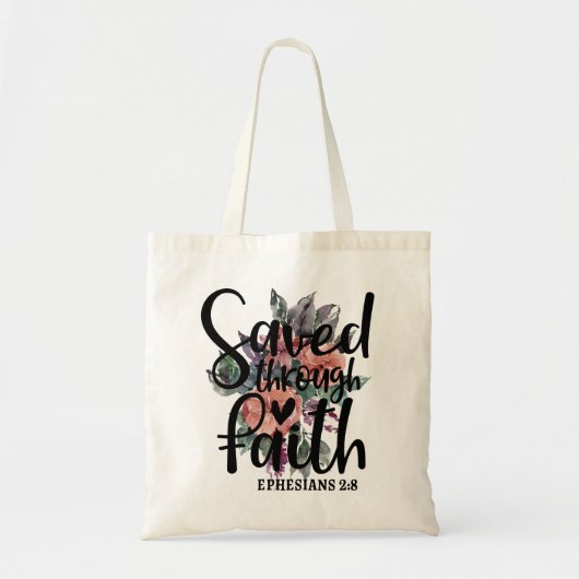 Opgeslagen door Faith Tote Bag (Voorkant)