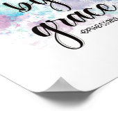 Opgeslagen door genade | Achtergrond waterverf Poster (Hoek)