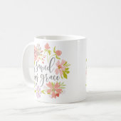 Opgeslagen door Genade - Efeziërs 2:8 Koffiemok (Voorkant links)