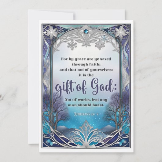 Opgeslagen door Genade Geloofsgeschenk van God Bij Feestdagenkaart (Voorkant)