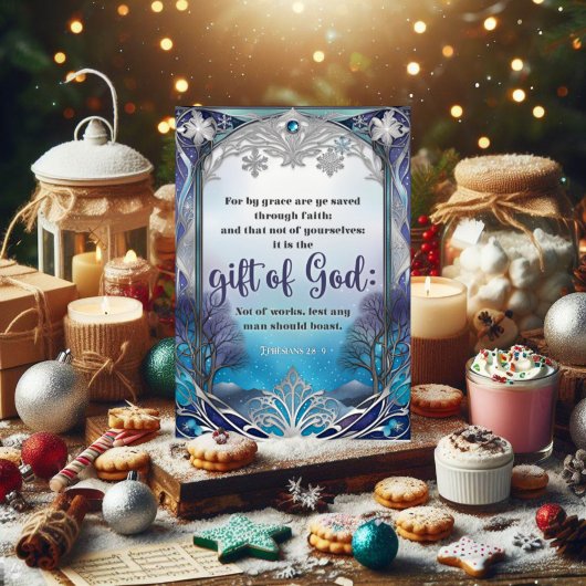 Opgeslagen door Genade Geloofsgeschenk van God Bij Feestdagenkaart