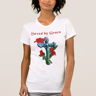 Opgeslagen door genade t-shirt