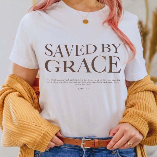 Opgeslagen door Grace | Christelijke esthetische k T-shirt