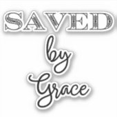 Opgeslagen door Grace Christelijke Sticker (Voorkant)