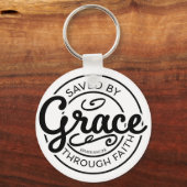 Opgeslagen door Grace door Faith Sleutelhanger (Voorkant)